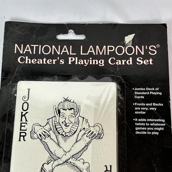 National Lampoons Cheaters Playing Card Set 1993 Jumbo Deck Extremely Rare NEW - Picture 6 of 15
